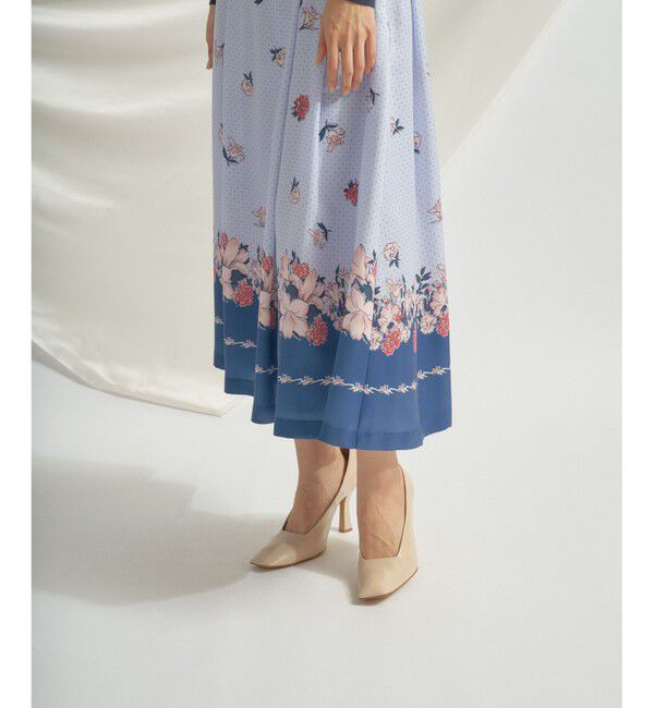 GRACE CONTINENTAL「ブーケスカーフプリントフレアスカート」|スカート|