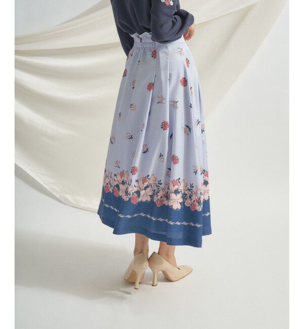 GRACE CONTINENTAL「ブーケスカーフプリントフレアスカート」|スカート|
