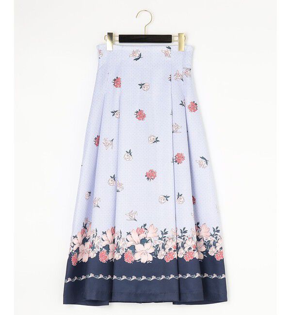 GRACE CONTINENTAL「ブーケスカーフプリントフレアスカート」|スカート|