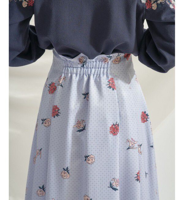 GRACE CONTINENTAL「ブーケスカーフプリントフレアスカート」|スカート|