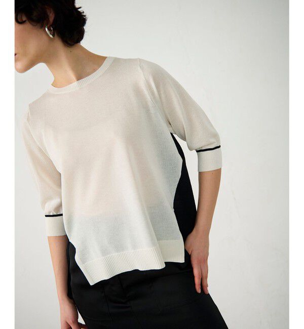 Diagram「バイカラークルーニットトップ」|ニット・セーター|