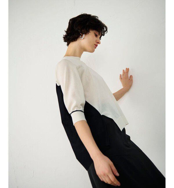 Diagram「バイカラークルーニットトップ」|ニット・セーター|