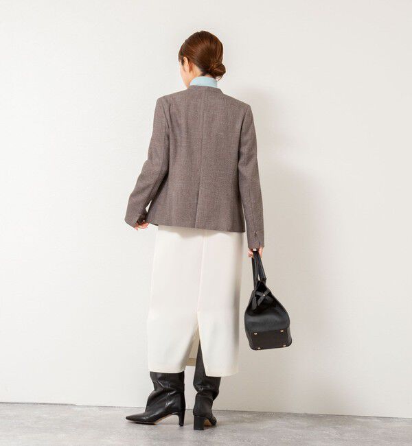 NOLLEY'S sophi「《セットアップ対応》ウォッシャブルウール調ノーカラージャケット」|ノーカラージャケット|