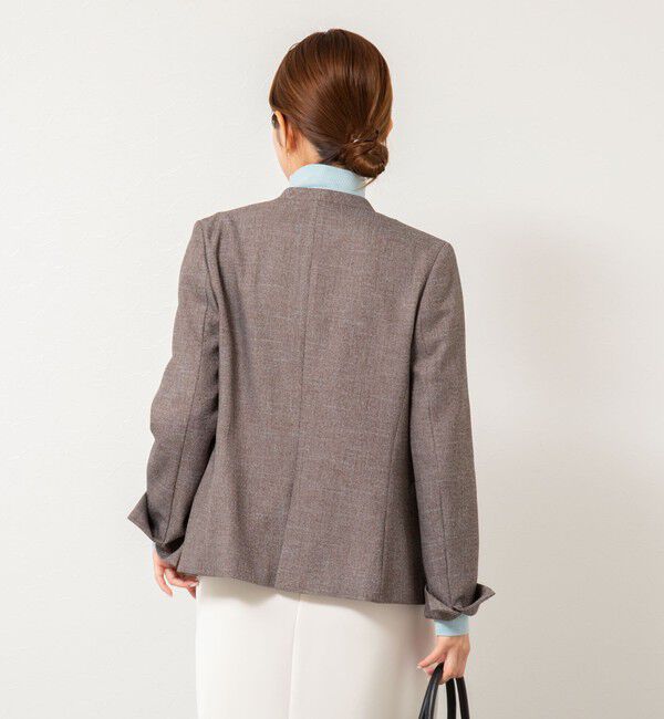 NOLLEY'S sophi「《セットアップ対応》ウォッシャブルウール調ノーカラージャケット」|ノーカラージャケット|