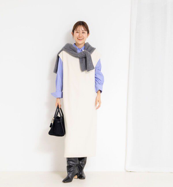 NOLLEY'S「ウォッシャブルフラノ風ジャンパーワンピース」|ワンピース|