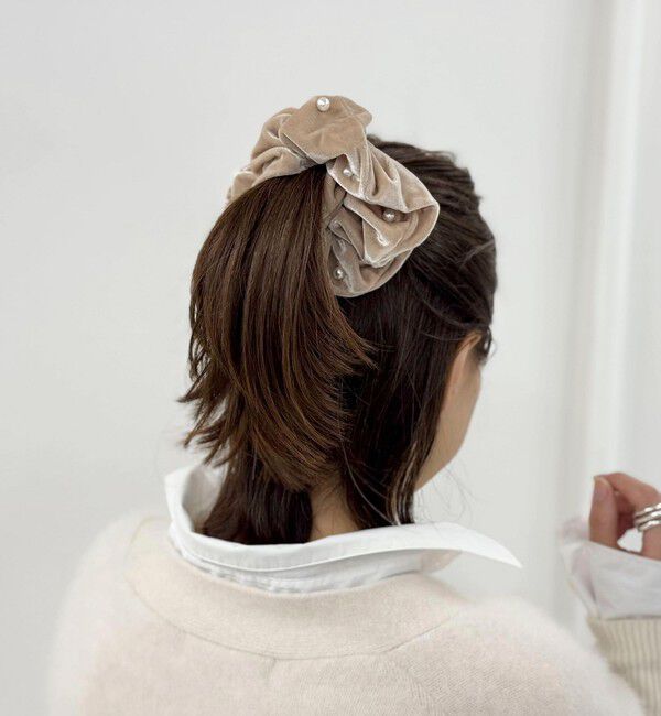 NOLLEY'S「パールベロアシュシュ」|ヘアゴム・シュシュ|