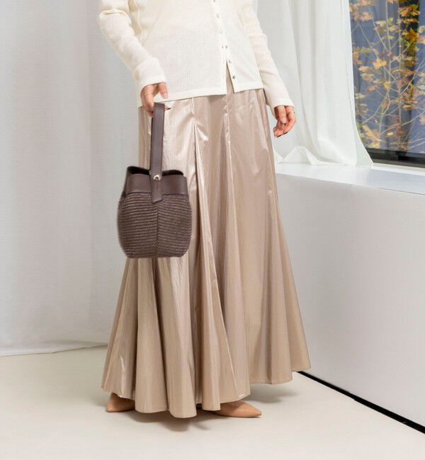NOLLEY'S「45th limited editionウォッシャブルメタリックマチ入りマキシスカート」|スカート|