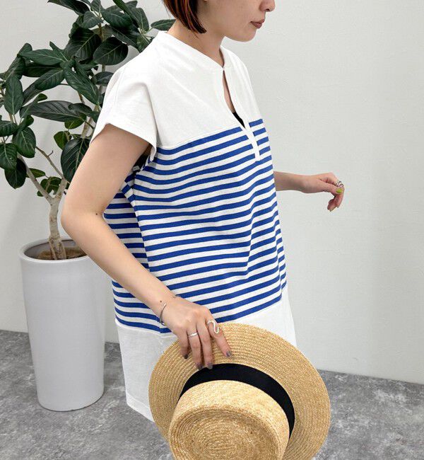 fredy emue「スキッパーフレンチボーダープルオーバーカットソー」|Tシャツ・カットソー|