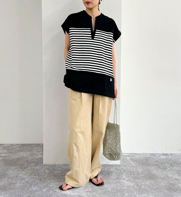 fredy emue「スキッパーフレンチボーダープルオーバーカットソー」|Tシャツ・カットソー|