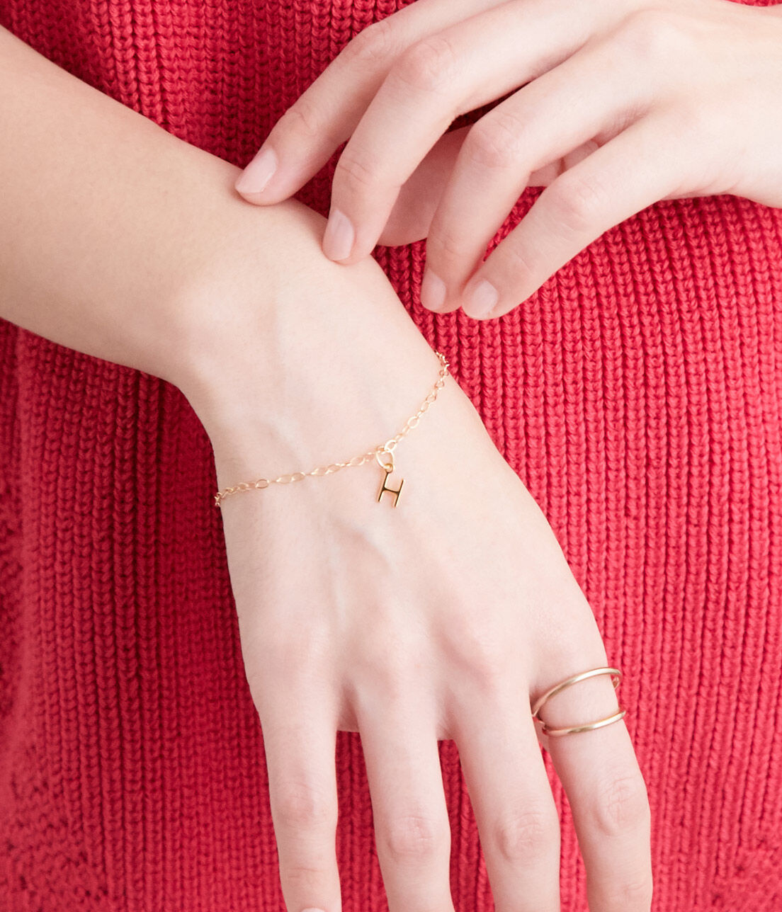 SALON adam et rope'「【SALONオリジナルBOX付き】14KGF平あずきチェーンブレスレット」|ブレスレット・バングル|ブラック系(02)