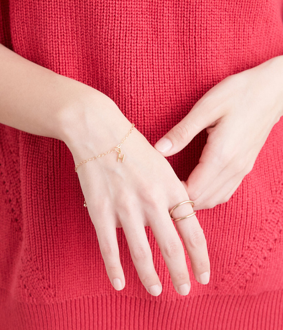 SALON adam et rope'「【SALONオリジナルBOX付き】14KGF平あずきチェーンブレスレット」|ブレスレット・バングル|