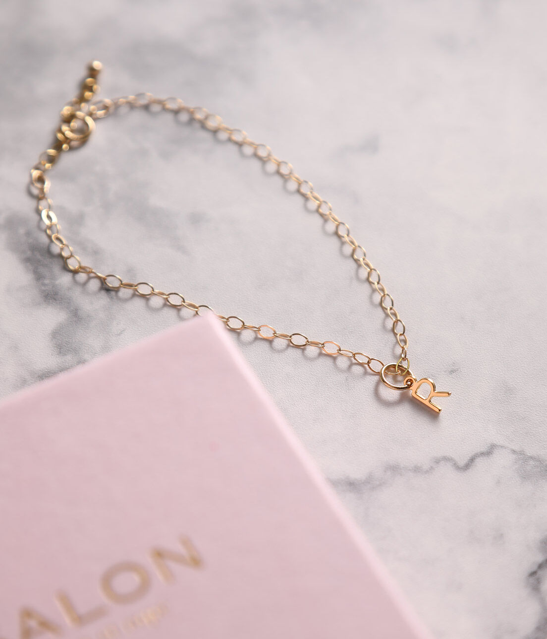 SALON adam et rope'「【SALONオリジナルBOX付き】14KGF平あずきチェーンブレスレット」|ブレスレット・バングル|チャコール(06)