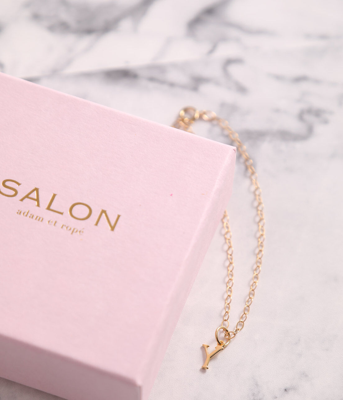 SALON adam et rope'「【SALONオリジナルBOX付き】14KGF平あずきチェーンブレスレット」|ブレスレット・バングル|ライトグレー(08)