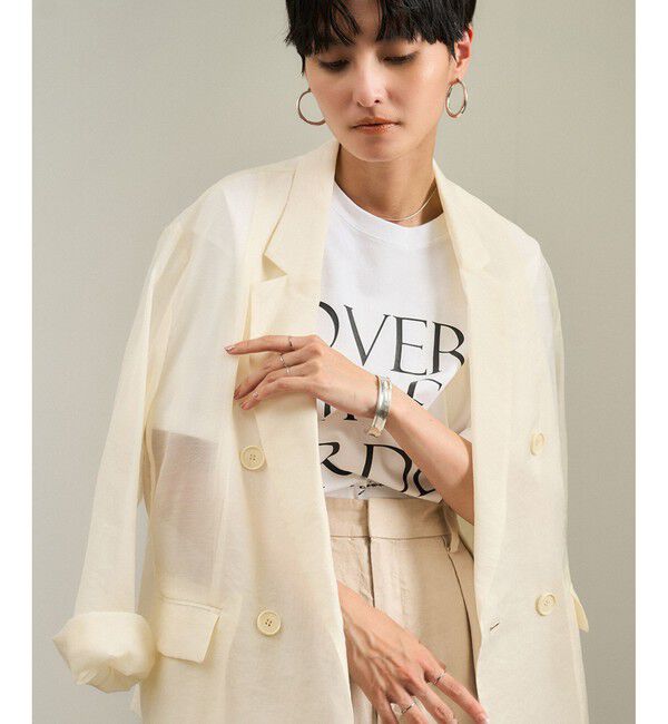 SALON adam et rope'「シアーリライムテーラードジャケット」|テーラードジャケット|オフホワイト(15)