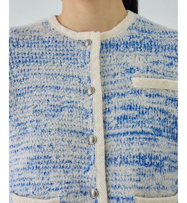 ROPE「ツイードニットショート丈カーディガン/イージーケア」|カーディガン|