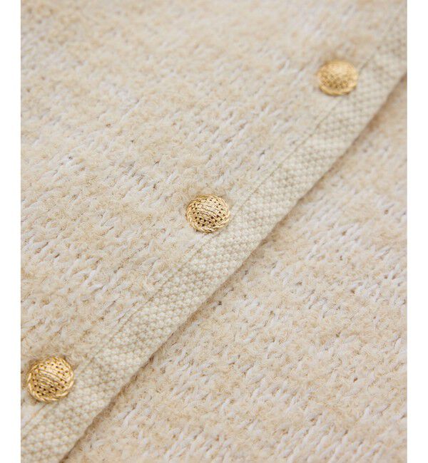 ROPE「ツイードニットショート丈カーディガン/イージーケア」|カーディガン|