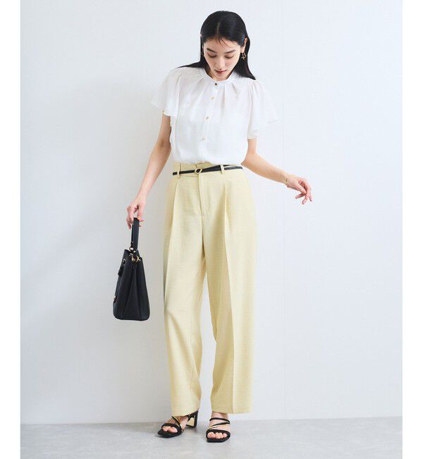 VIS「【接触冷感】エステルローンソフトタッチギャザーブラウス/通勤対応【WEB限定】」|シャツ・ブラウス|