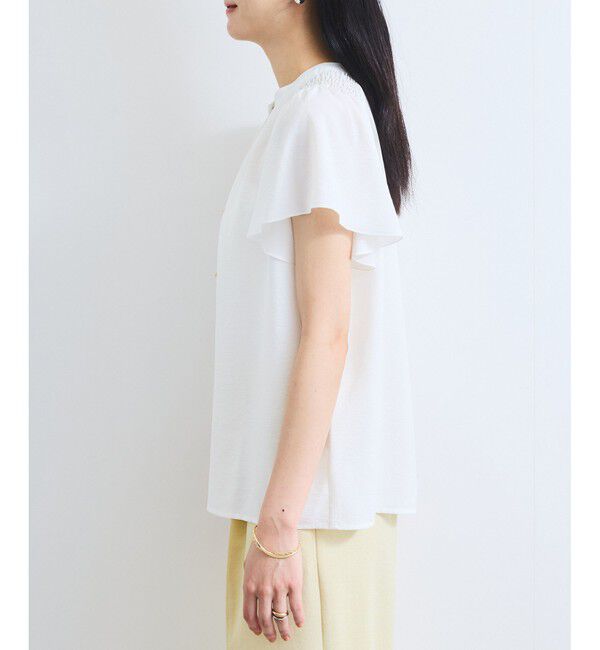 VIS「【接触冷感】エステルローンソフトタッチギャザーブラウス/通勤対応【WEB限定】」|シャツ・ブラウス|