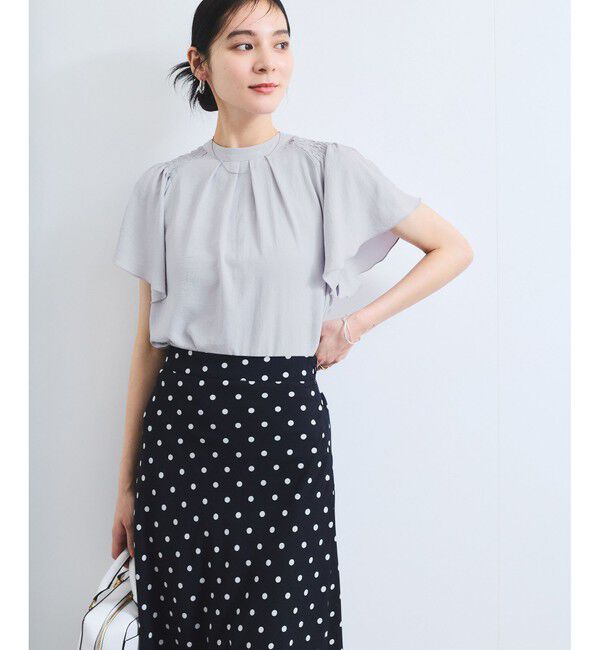 VIS「【接触冷感】エステルローンソフトタッチギャザーブラウス/通勤対応【WEB限定】」|シャツ・ブラウス|