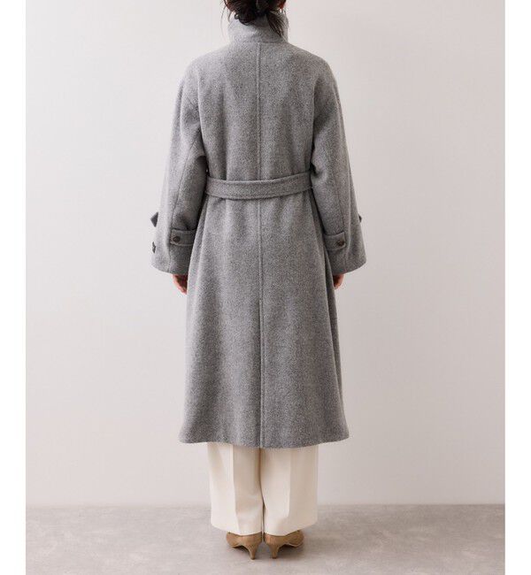 VIS「尾州シャギースタンドカラーロングコート/静電気防止・WEB限定PS・TMサイズ」|その他|