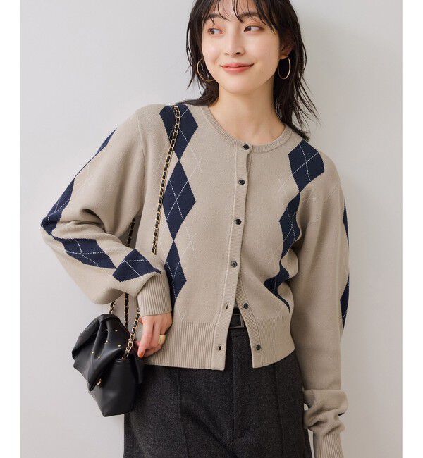 VIS「アーガイルカーディガン」|カーディガン|