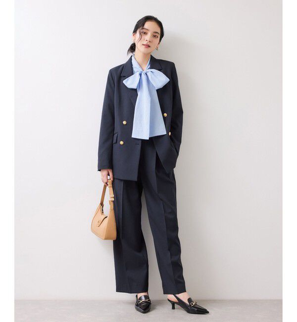 VIS「前後2WAYボリュームボウタイブラウス/イージーケア」|シャツ・ブラウス|