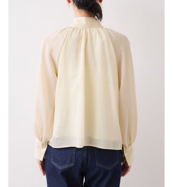 VIS「前後2WAYボリュームボウタイブラウス/イージーケア」|シャツ・ブラウス|