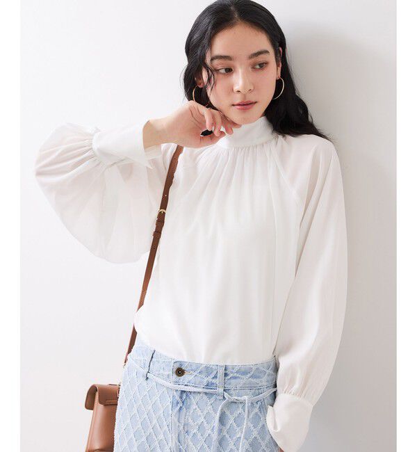 VIS「前後2WAYボリュームボウタイブラウス/イージーケア」|シャツ・ブラウス|