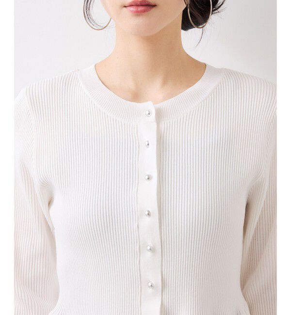 VIS「【美得】ペプラムニットカーディガン/イージーケア」|カーディガン|