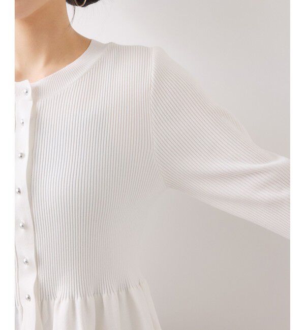 VIS「【美得】ペプラムニットカーディガン/イージーケア」|カーディガン|