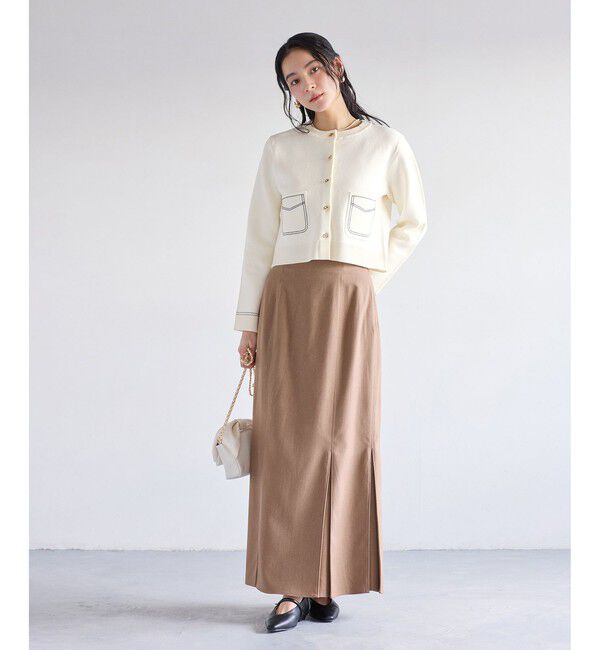 VIS「ステッチワークニットジャケット」|カーディガン|