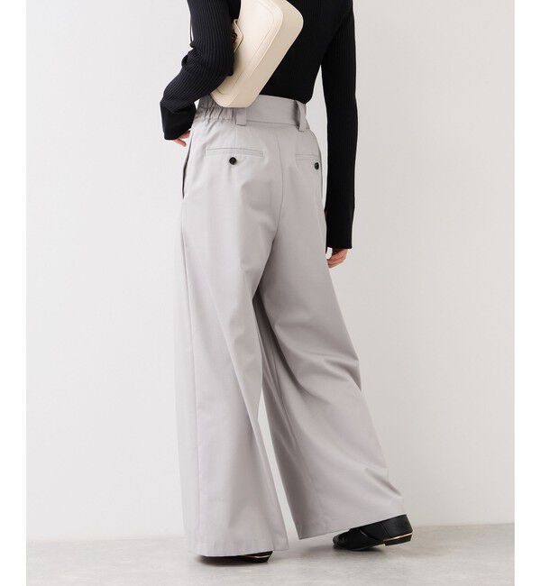 VIS「フロントタックデザインワイドパンツ」|チノ|