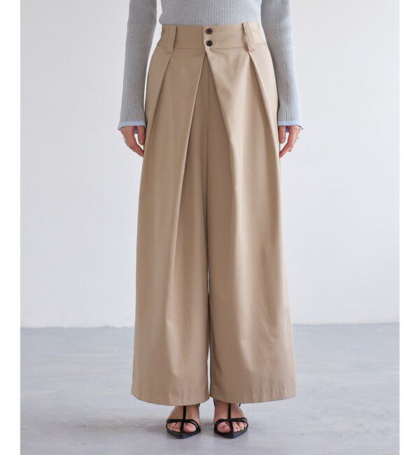 VIS「フロントタックデザインワイドパンツ」|チノ|