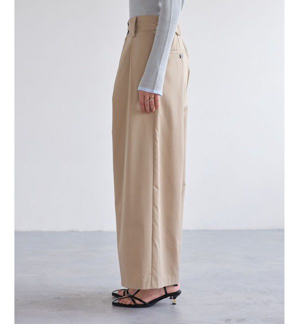 VIS「フロントタックデザインワイドパンツ」|チノ|
