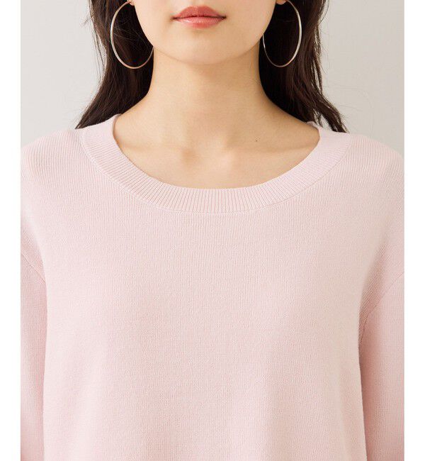 VIS「【美得】ペプラムオーガンジードッキングニットプルオーバー」|ニット・セーター|