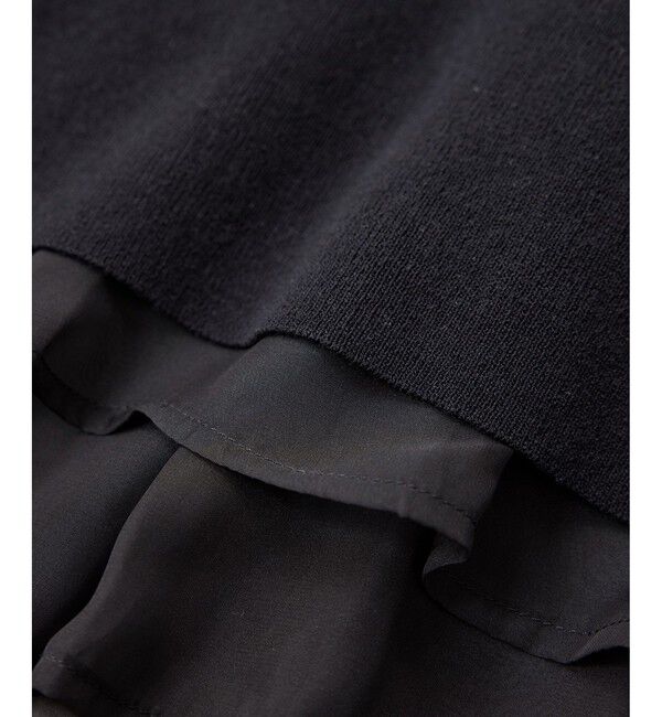 VIS「【美得】ペプラムオーガンジードッキングニットプルオーバー」|ニット・セーター|