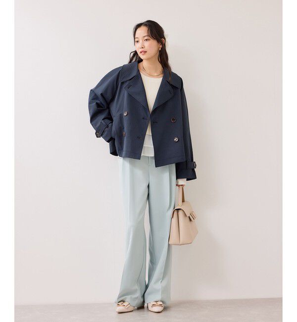 VIS「【美得】ペプラムオーガンジードッキングニットプルオーバー」|ニット・セーター|