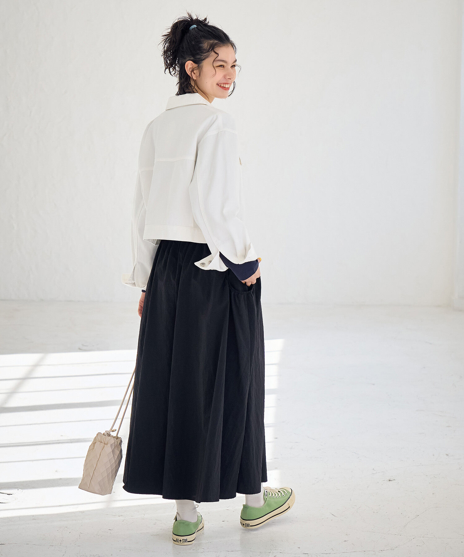 ROPE' PICNIC R「ショート丈ホワイトデニムジャケット」|デニムジャケット|