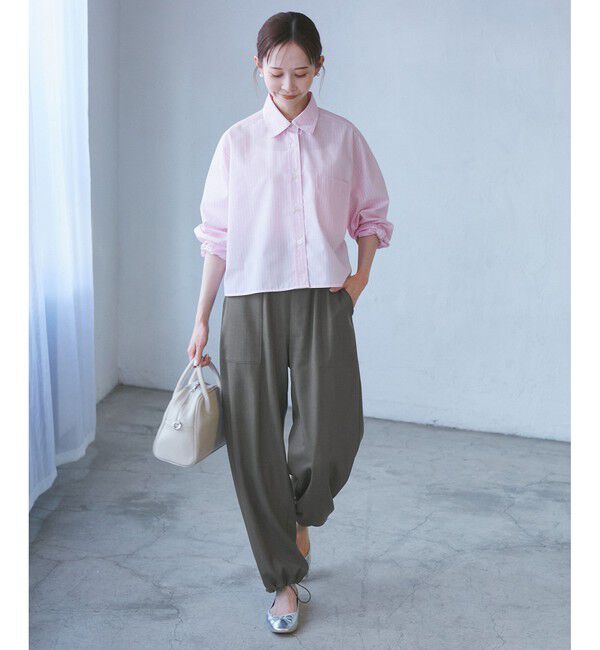 Rope&rsquo;Picnic「ドロストリラックスイージーワイドパンツ」|チノ|