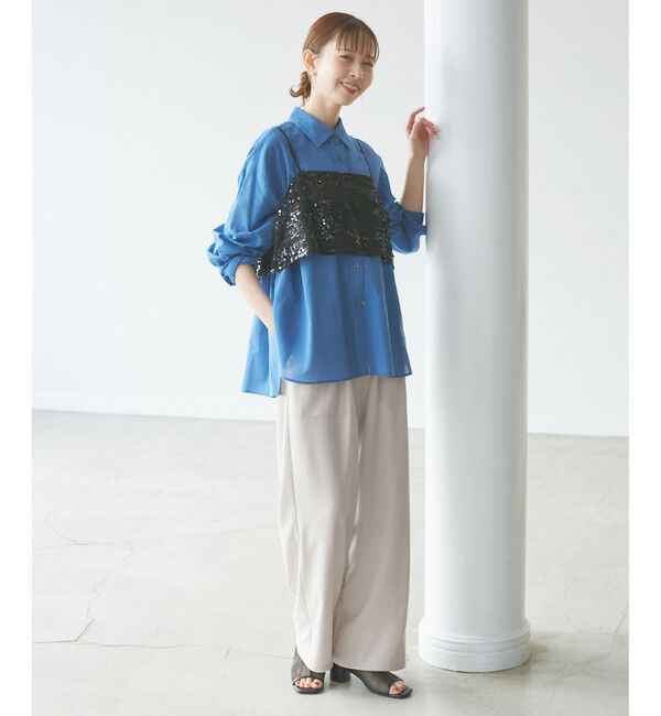 Rope&rsquo;Picnic「ドロストリラックスイージーワイドパンツ」|チノ|