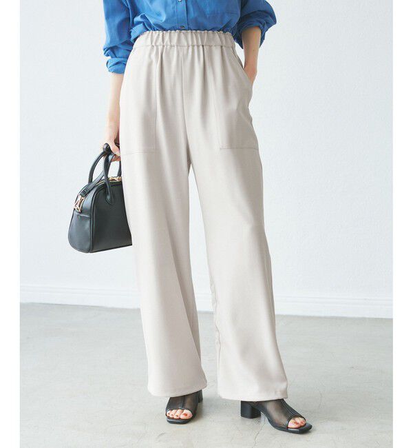 Rope&rsquo;Picnic「ドロストリラックスイージーワイドパンツ」|チノ|