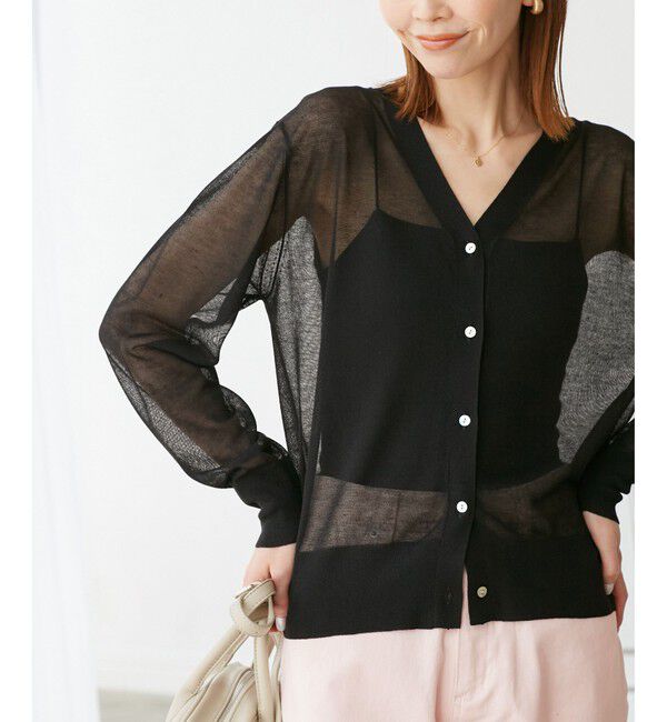 Rope&rsquo;Picnic「LEVITAシアーニットカーディガン」|カーディガン|