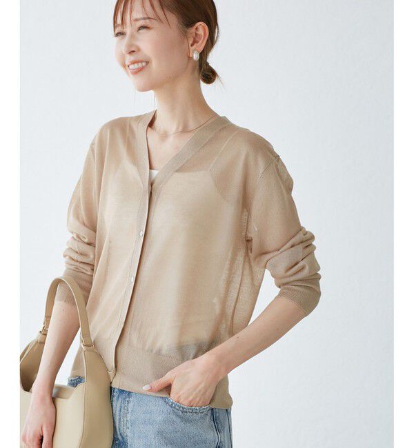 Rope&rsquo;Picnic「LEVITAシアーニットカーディガン」|カーディガン|