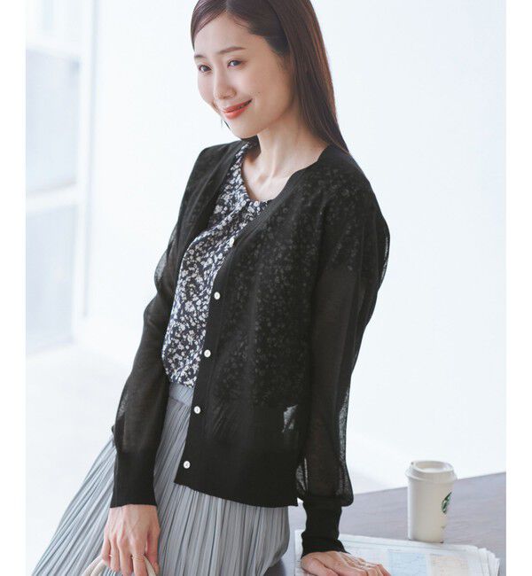 Rope&rsquo;Picnic「LEVITAシアーニットカーディガン」|カーディガン|