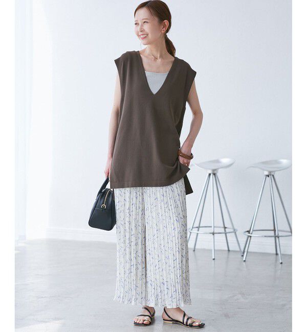 Rope&rsquo;Picnic「【洗濯機OK】深Vニットプルオーバー」|ベスト・ジレ|