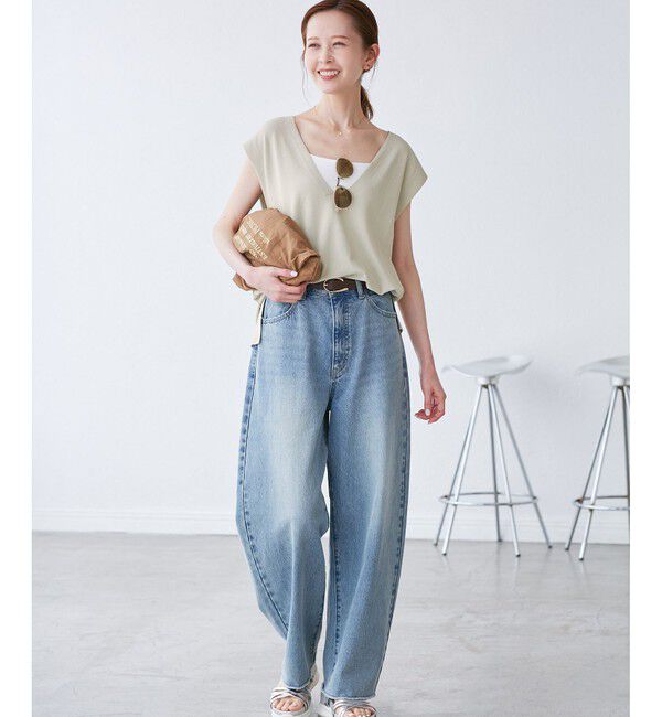 Rope&rsquo;Picnic「【洗濯機OK】深Vニットプルオーバー」|ベスト・ジレ|