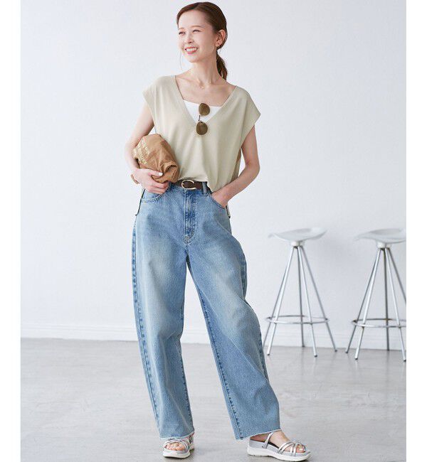 Rope&rsquo;Picnic「【洗濯機OK】深Vニットプルオーバー」|ベスト・ジレ|