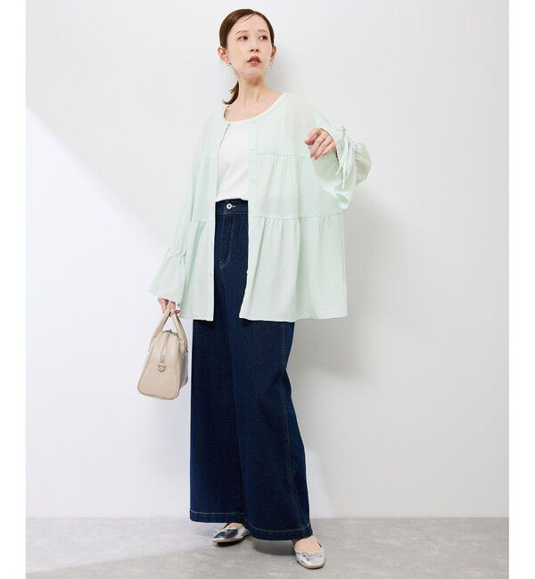 Rope&rsquo;Picnic「【羽織にもなる】シアーワッシャーブラウスカーディガン」|シャツ・ブラウス|