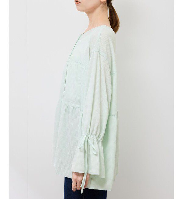 Rope&rsquo;Picnic「【羽織にもなる】シアーワッシャーブラウスカーディガン」|シャツ・ブラウス|