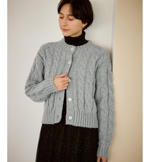 Rope&rsquo;Picnic「ケーブルニットカーディガン」|カーディガン|